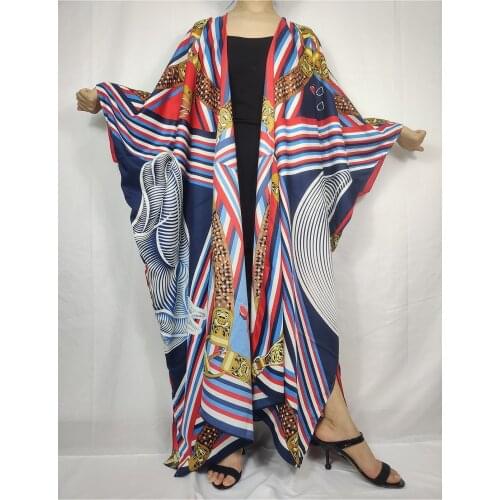 Fashion Floral Summer Silk Long Cardigan Kaftan Dresses For Women Casual Beach Swimwear Boho Cover Up Kimonos for Lady