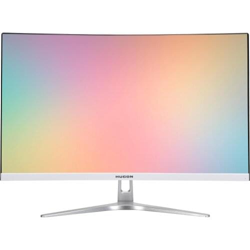 HUGON 27 Inch 75Hz LED Monitor TFT/LCD 1920×1080P Curved Screen Gaming Display VGA For HDMI Audio Interface