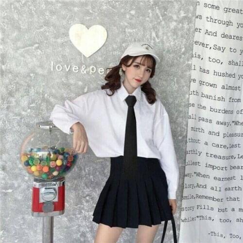 NEW Japanese Student Short Sleeve White Shirt For Girls Middle High School Uniforms School Dress Jk Uniform Top Large-Size S-5XL