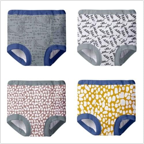 New Baby Boy Toile Training Pants Briefs Reusable Cloth Diapers Washable Nappies Infants Baby Cotton Panties Underwear NP004