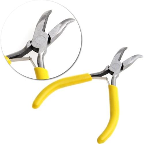 DIY Mini Bent Nose Jewelry Pliers Practical Jewelry Handmade Carbon Steel Tool Jewelry Pliers