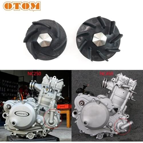 OTOM NC250 NC450 Parts Water Pump Gear (ANE Wheel) Motorcycle 6 Fan Blades Electric Water Fuel Pump Rotor Impellers For ZONGSHEN