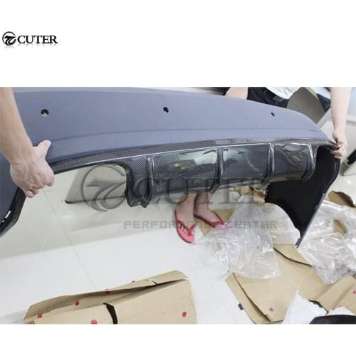 W212 Carbon fiber rear lip Back Bumper Spoiler Diffuser for Mercedes Benz W212 E350 E300 E63 AMG Bumper 10-13
