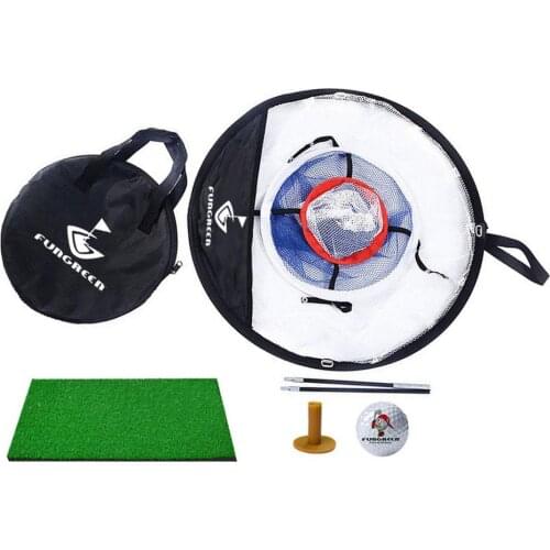 Three-Layer Foldable Golf Chipping Net Practice Mesh Set