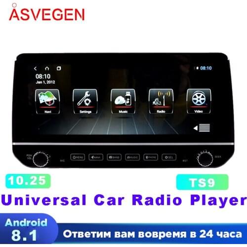 TS9 10.25" Universal Car Radio Player Built-in Buletooth and Wifi Multimedio Video Stereo GPS Navigation Player