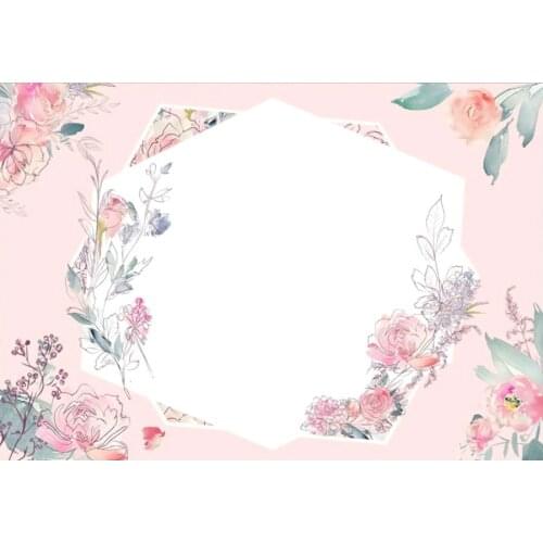 Cherry Pink Flowers Printing Backdrop Party Room Decor Photo Booth Studio Prop
