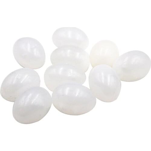 40PCS Solid Pigeon Bird Fake Eggs Plastic White Pigeon Fake Eggs Fake Nest Hatching Eggs Bird Hatching Tools Bird Training Eggs