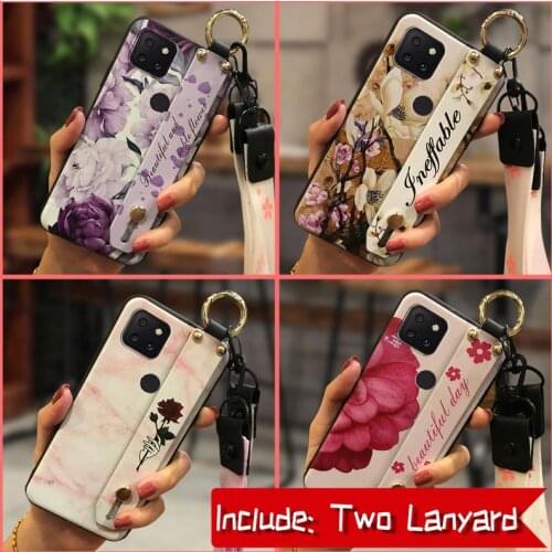 Dirt-resistant Fashion Design Phone Case For TCL T-Mobile Revvl 5G Lanyard Phone Holder Wristband