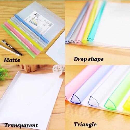 A4/A3 Clip Drop-shaped Transparent Student Office Folder Test Paper Clip Fajas File Organizer a4 binder office organization