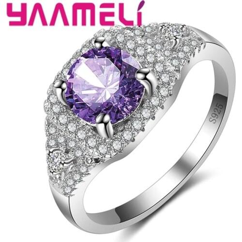 Korean Style Crystal Drill Round Shaped Queen Temperament Rings For Women Party Wedding Ring Jewelry Free Shipping
