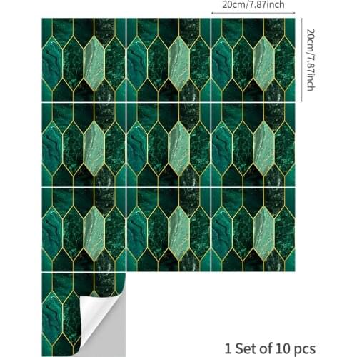 10/20/50 Pcs Pack Tiles Morocco PVC Wall Sticker Decal Kitchen Wall Decor Sticker Bathroom Wall Art Mural Waterproof Sticker Q30