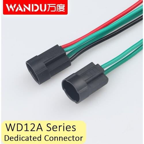 12mm without ligh with ligh cable socket for metal push button switch 2-4 wires