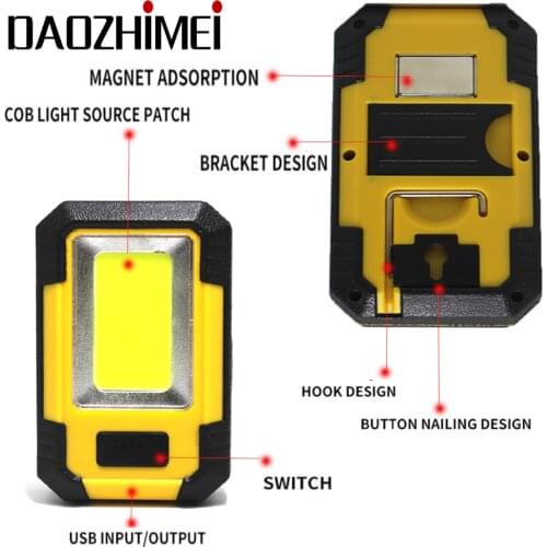 30W Portable COB Worklight Lamp LED Work Light Outdoor Emergency Car Repairing Light Tent Led With Hook USB Rechargeable Work