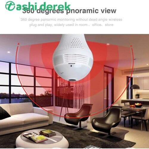 360 Degree Panoramic Surveillance Camera 1.3/2/3mp Wireless Bulb Mini IP Camera Smart Home 3D VR Security Monitor Wiith WIFI