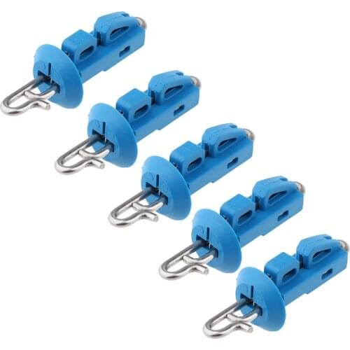 5pcs/set Splash Down Sea Fishing Bait Clip Locking Lock Blue Fishing Accessories Tackles