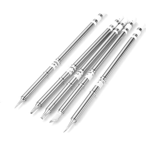5Pcs Universal T12 Soldering Iron Tips Welding Tip Heating Core T12-ILS T12-K Solder Iron Tips Head Solder Welding Tools