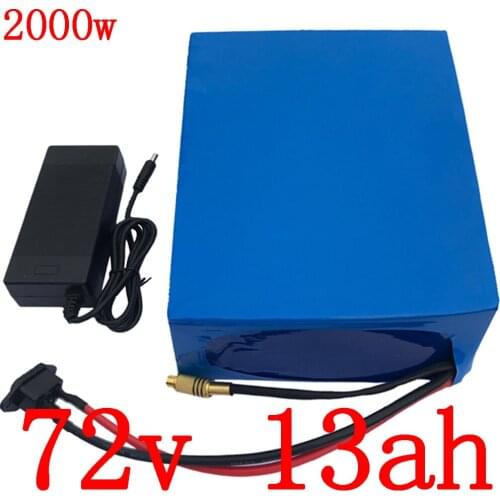 72V battery pack 72V 13AH electric bike batttery 72V lithium battery 72V 1000W 1500W 2000W electric bicycle battery with charger