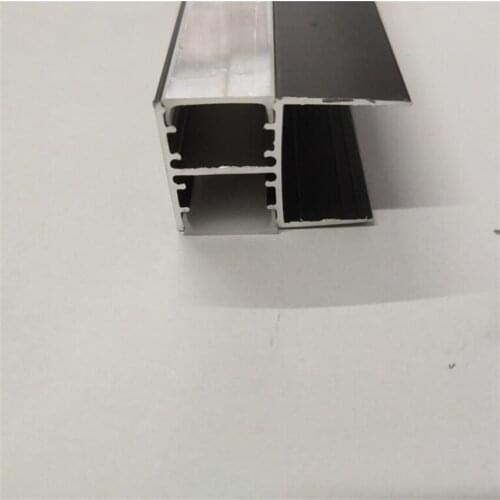 Free shipping double side lighting aluminum profile with milky or clear cover for LED Strips , led bar light housing