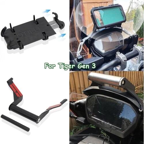 For Triumph Tiger Gen 3 Motorcycle Accessories NEW BLACK GPS Phone Mount Bracket Stand Holder TG3