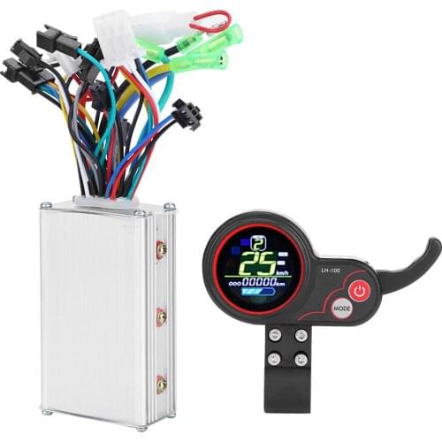 24V/36V/48V/60V 25W/350W Electric Bicycle Controller LCD Display Panel with Shift Switch Electric Bike Scooter E-Bike Accessory