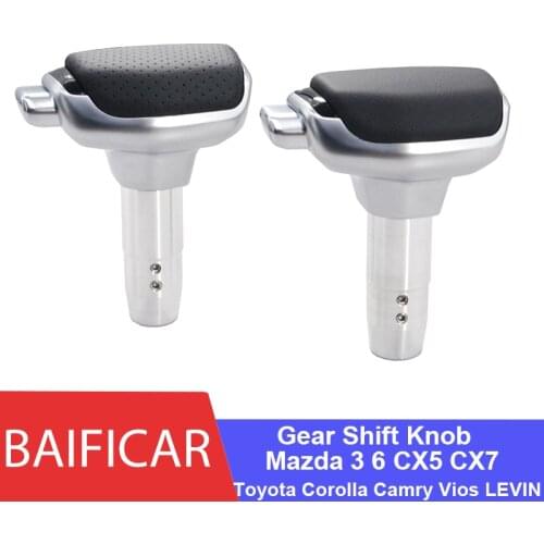 Baificar Gear Shift Knob Lever Shifter Head For Mazda 3 6 CX5 CX7 Toyota Coralla Camry Vios Levin Honda Yaris RAV Accord Civic