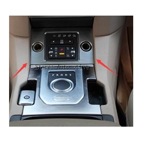 For Land Rover Discovery 4 LR4 Black Wood Chrome Gear Shift Panel Cover Trim Sticker Newest