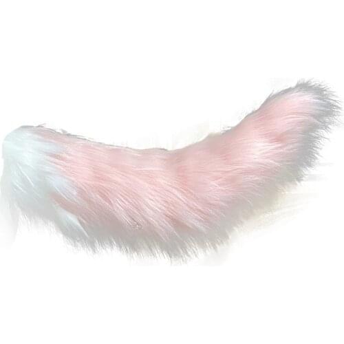 Game Onmyoji Cosplay SSR Yu Caoqian Skin Cosplay Pink Light Pink 75CM Plush Tails Gifts Halloween Carnival Party Accessories