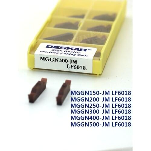 10PCS MGGN150 MGGN200 MGGN250 MGGN300 MGGN400 MGGN500 JM LF6018 DESKAR Carbide Insert Grooving Cutter Tool for Stainless Steel