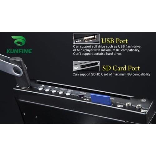 KUNFINE Car Half DIN DVD Player USB Reader Automatically Moves 1/2 on DVD-600