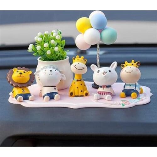 Cute cartoon small animal car decoration car interior accessories car perfume seat car air freshener home cake decoration gift