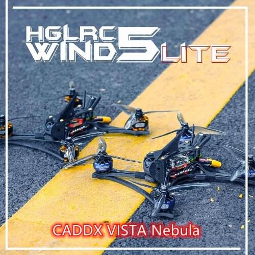 HGLRC Wind5 Lite HD 6S TrueX 5 Inch 208mm FPV RC Racing Drone w/ Zeus 45A BLHeli_32 3-6S 4 In 1 ESC F722 MINI Flight Controller
