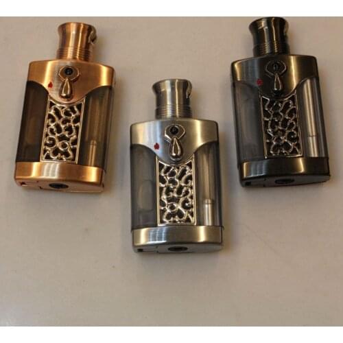 Multifunctional adjustment flame Lighter Creative Soft fire Metal bottle Gas lighter Inflatable Butane Cigarette Lighter Smoker