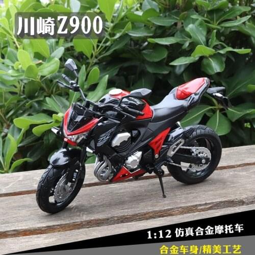 1:12 Alloy Motorcycle Model Childrens Toy Motorcycle Decoration Cake Baking Toy Boys Like Christmas Gift Kawasaki z900