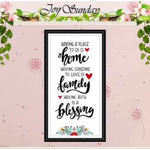 Happy family letter heart counted 11CT 14CT Cross Stitch Sets DIY Chinese Cross-stitch Kits Embroidery Needlework Home Decor