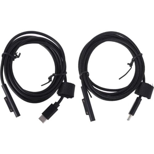 Nylon/Plastic Surface Connect USB-C Charging Cable Compatible for Micro soft 5 Surface Pro 7/6/5/4/3 Laptop