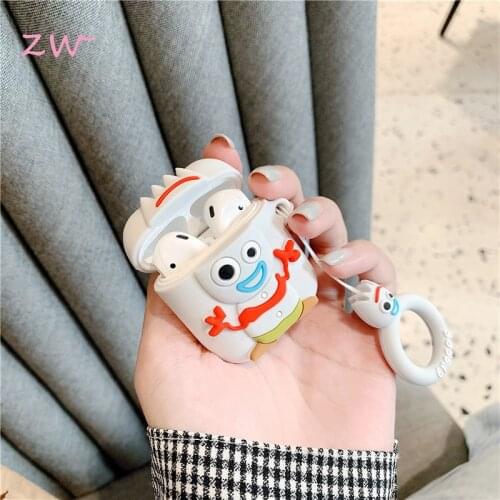 New Fashion Cute Cartoon Toy Fork Doll Silicone Keychain Key Ring For Women Trinkets With Airpods Case Protective Cover Gift