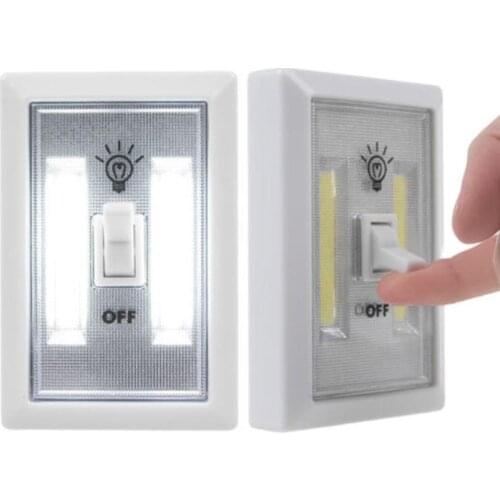 2017 New COB LED Wall Lighted Switch Wireless Closet Night Light Multi-Use Self-Stick