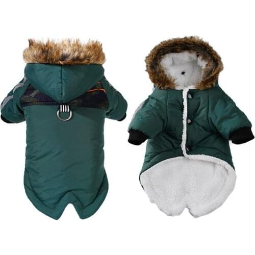 Pet Clothes Puppy Coat Winter Warm Plus velvet Jacket Waterproof Reflective Clothing For Small Medium Dogs Cat Pet Apparel