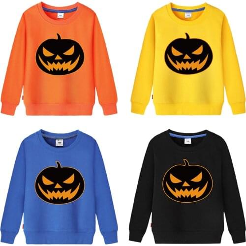 Halloween Gifts Print Pumpkin Clothes Sweatshirt Toddler Kids Boys Hoodies Tops Hoodie Baby Girls Outerwear Pullovers Toddler