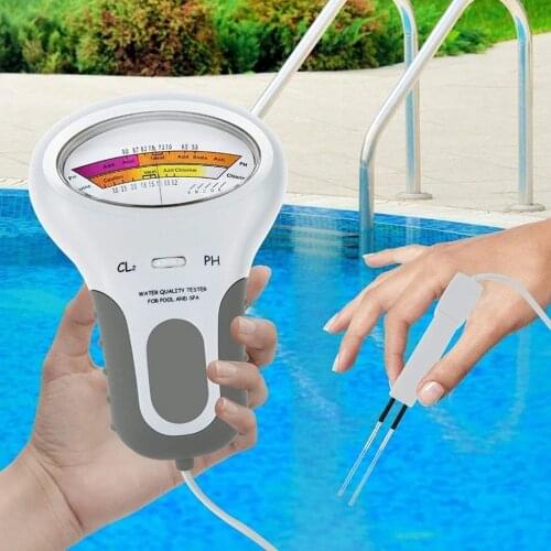 HOTPortable Digital 2 In 1 Water Quality Tester Water Quality PH And Chlorine Level CL2 Tester Meter For Swimming Pool Spa Water