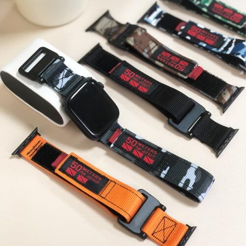 New Sport Nylon watch band for apple watch 42mm 40mm for iwatch series 6 se 5 4 3 soft strap for iwatch 38mm 44mm loop bracelet