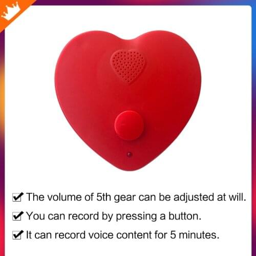 Manual DIY Creative Gift Simple recording heart box can real time recording by Recording Easy Button for Christmas and toys
