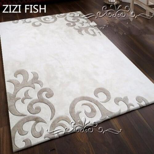 Latest European Fashion Carpet White Gray The Sitting Room The Bedroom Rectangle Rug Contracted Acrylic Carpets