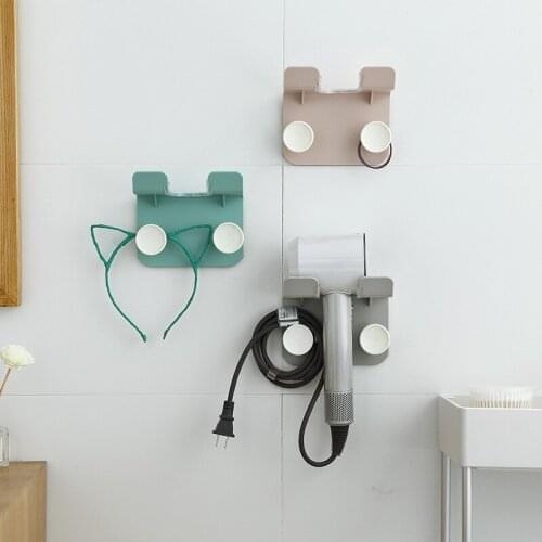 Hair Dryer Rack Free Perforated Bathroom Rack Bathroom Storage Hair Dryer Wall Hanging