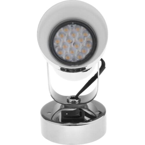 12V Marine Boat Interior LED Reading Light 3W RV Boat Camper Warm White Wall Lamp