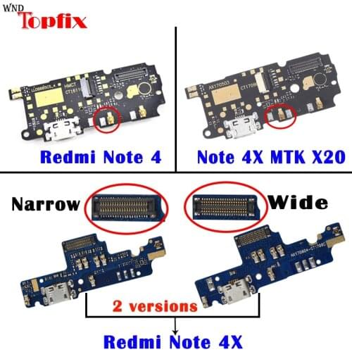 For Redmi Note 4 USB Port Charger Dock Plug Connector Flex Cable For 5.5" Xiaomi Redmi Note 4 Charging Port Board Replacement