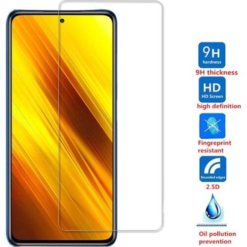 Screen Protector For Xiaomi Poco X3 NFC F2 Pro Tempered Glass protective glass on Xiaomi Poco X3 M3 NFC F2 Pro glass