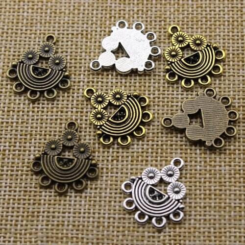 10pcs 21x18mm DIY Jewelry Findings Earrings Necklace Connector Clasp Charm for Jewelry Making Necklace Accessories DIY Handmade