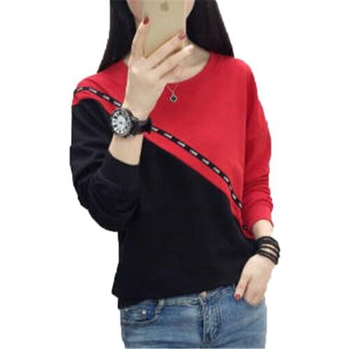 Women' 2021 New Spring Long-Sleeved T-Shirt Loose Korean Style Top Bottoming Shirt Autumn Winter Clothes Women Fashion trendB28