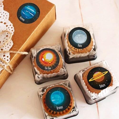 100pcs Planet Paper Stickers Outer Space Mars Jupiter Saturn earth Sticker Kids Birthday Party Decor Supplies science fiction